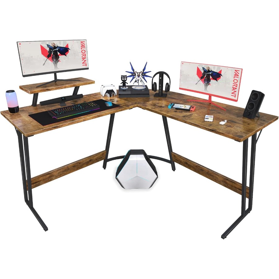 Desk Setup Corner - L Shaped Gaming Desk with Large