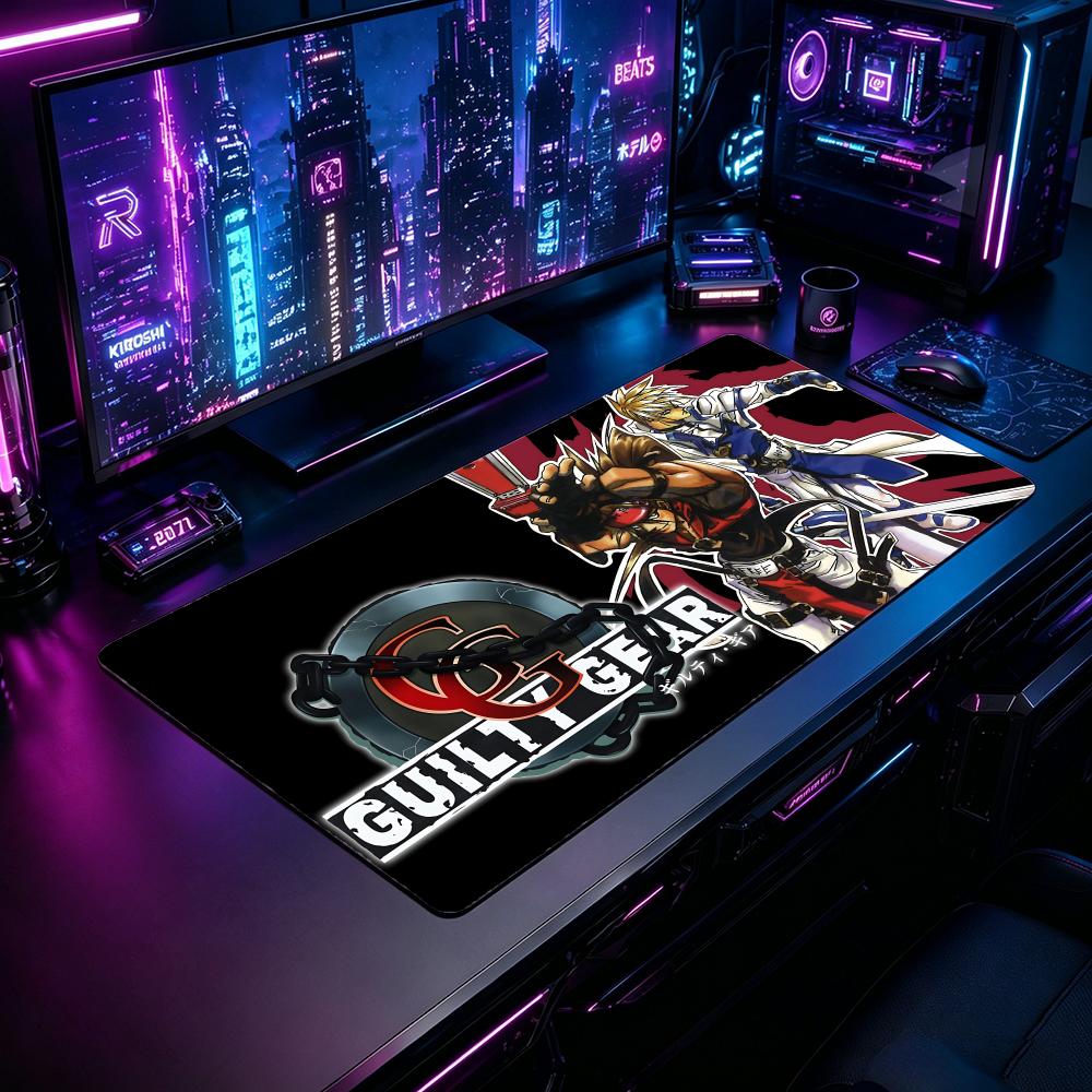 Desk Setup Pc And Laptop - Gaming Mouse Pad GGuilty Gear Mouse