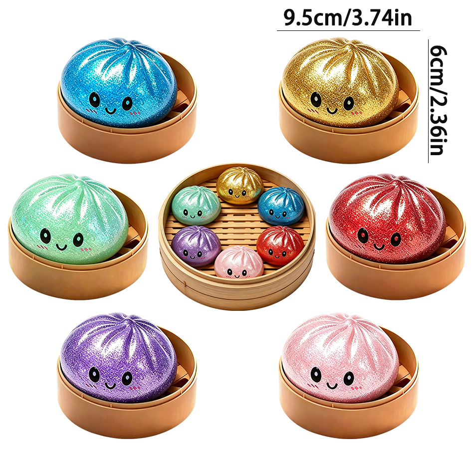 Desk Setup Design - Healing Realistic Giant Steamed Bun Squishy