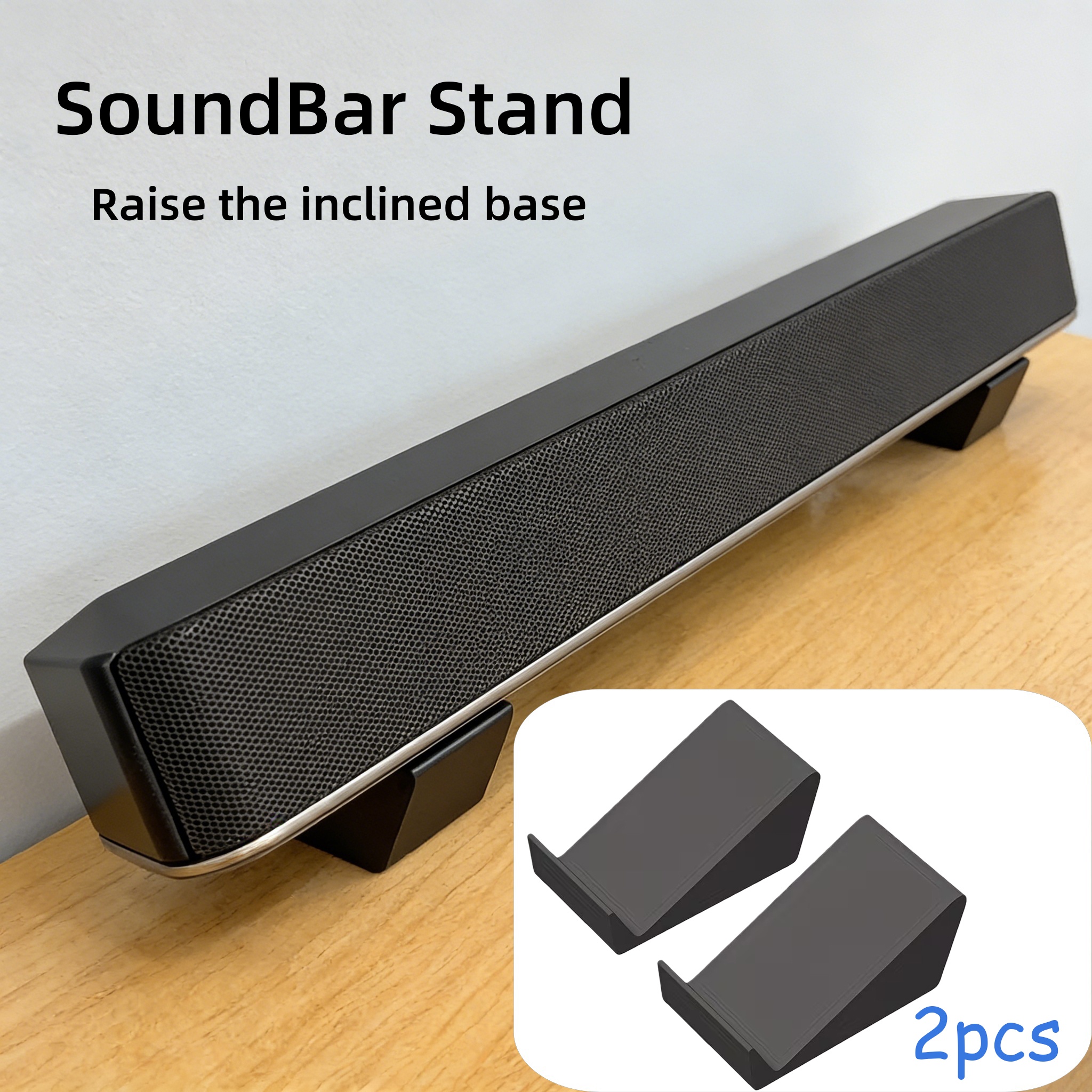 Desk Setup Design - 2pcs Universal SoundBar Stand Bases,Compatible with