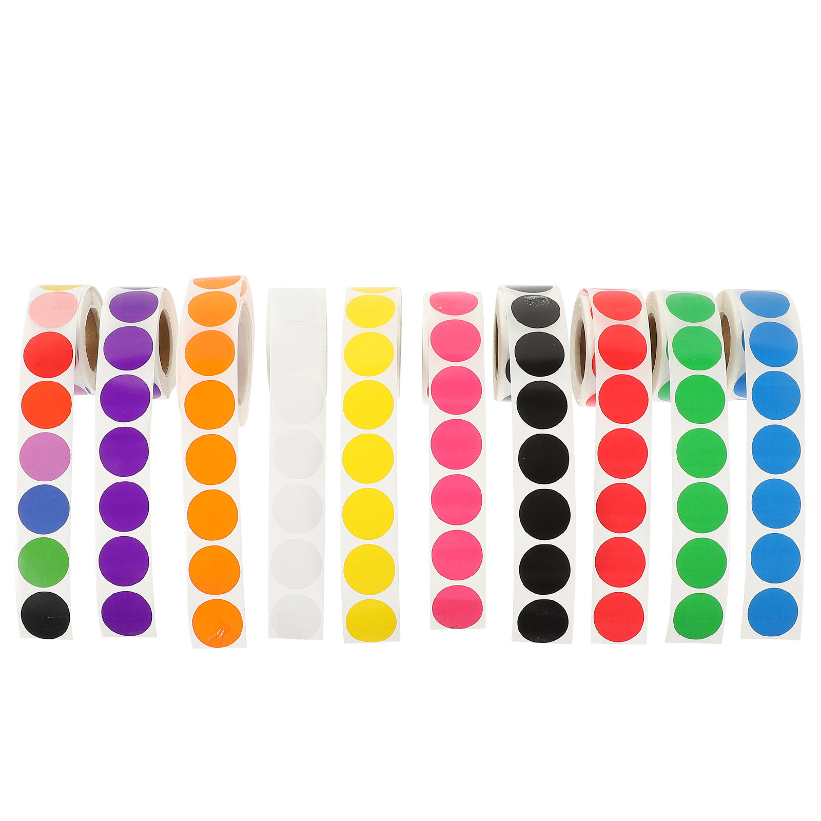 Desk Setup Small - 10 Rolls Color Coded Dot Stickers