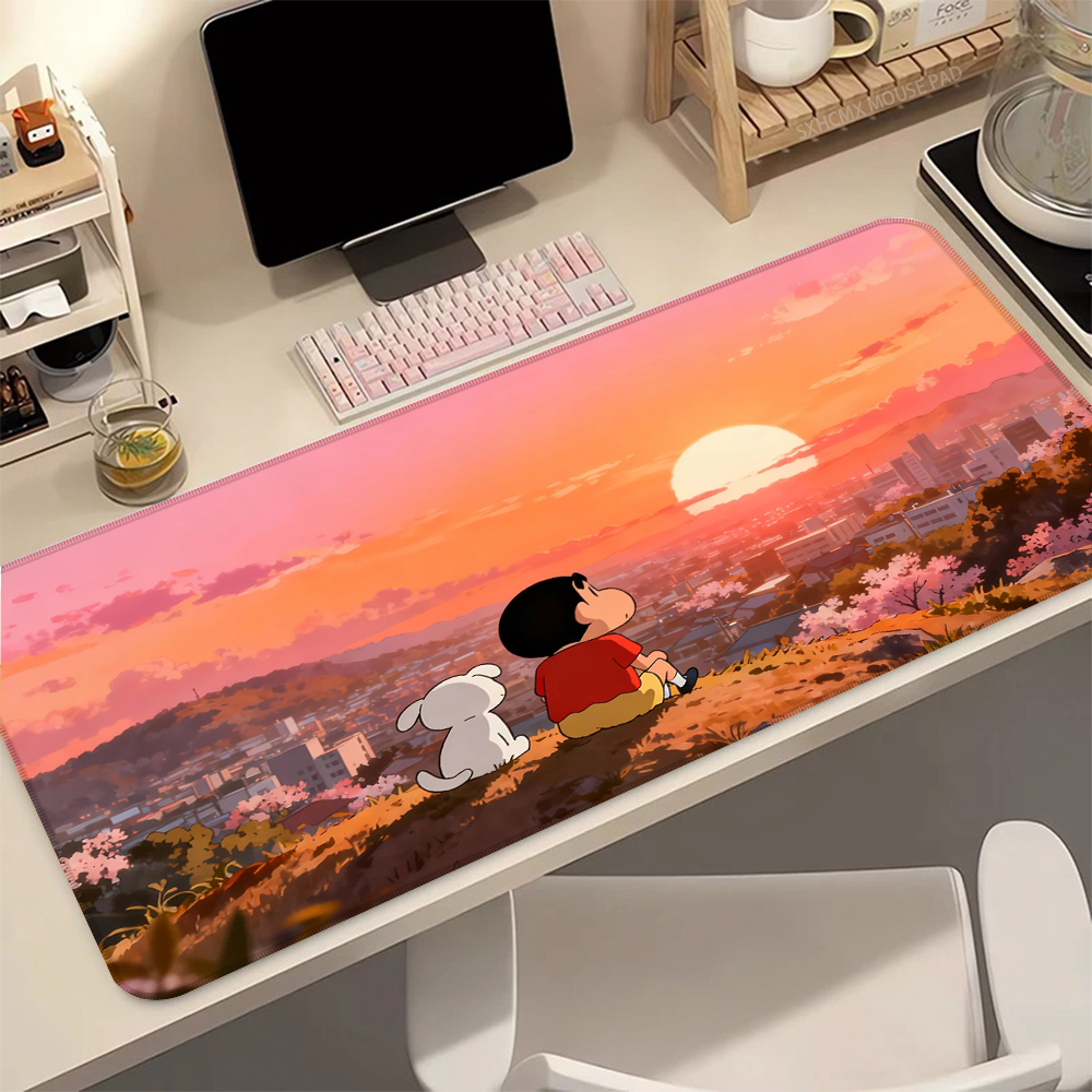 Desk Setup Carpet - Anime Cartoon Mouse Pad C-Crayon Shin-chans