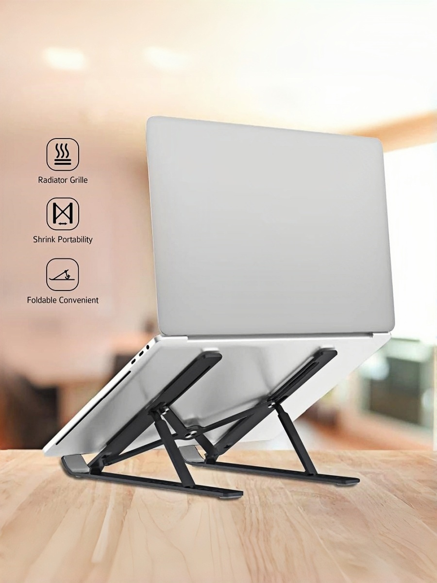 Desk Setup Riser - Foldable Laptop Stand for Desk,10° Adjustable