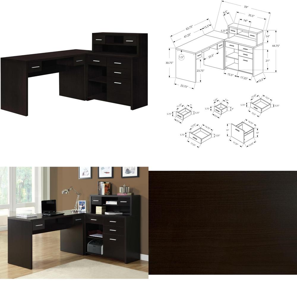 Desk Setup Corner - Computer Desk L-Shaped - Left or