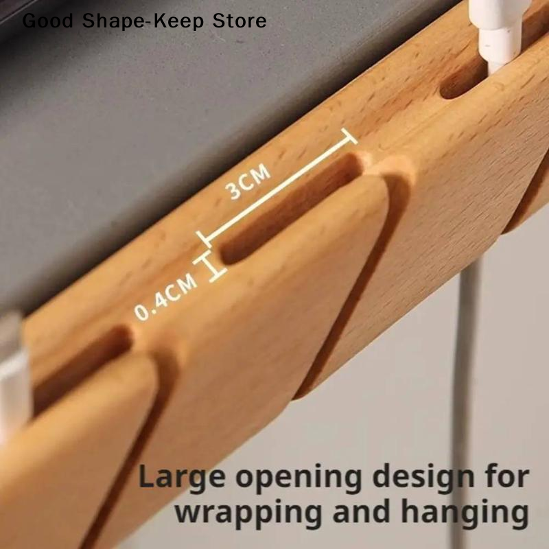 Desk Setup Design - dailySolid Wood Cable Organizer Desktop Storage