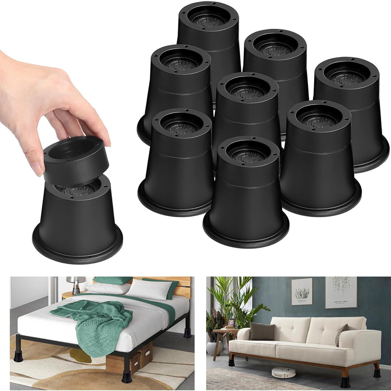 4Pcs Heavy Duty Furniture Rise - مراجعة Desk Setup Riser وسعره