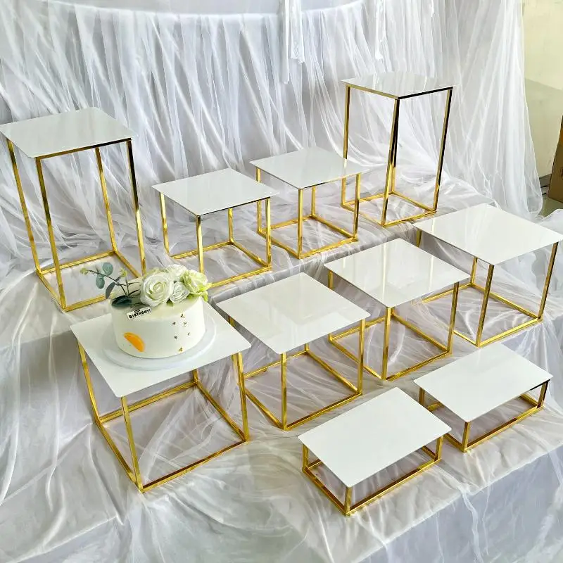 12-20 PCS Luxury Gold Frame Wh - مراجعة Desk Setup Riser وسعره