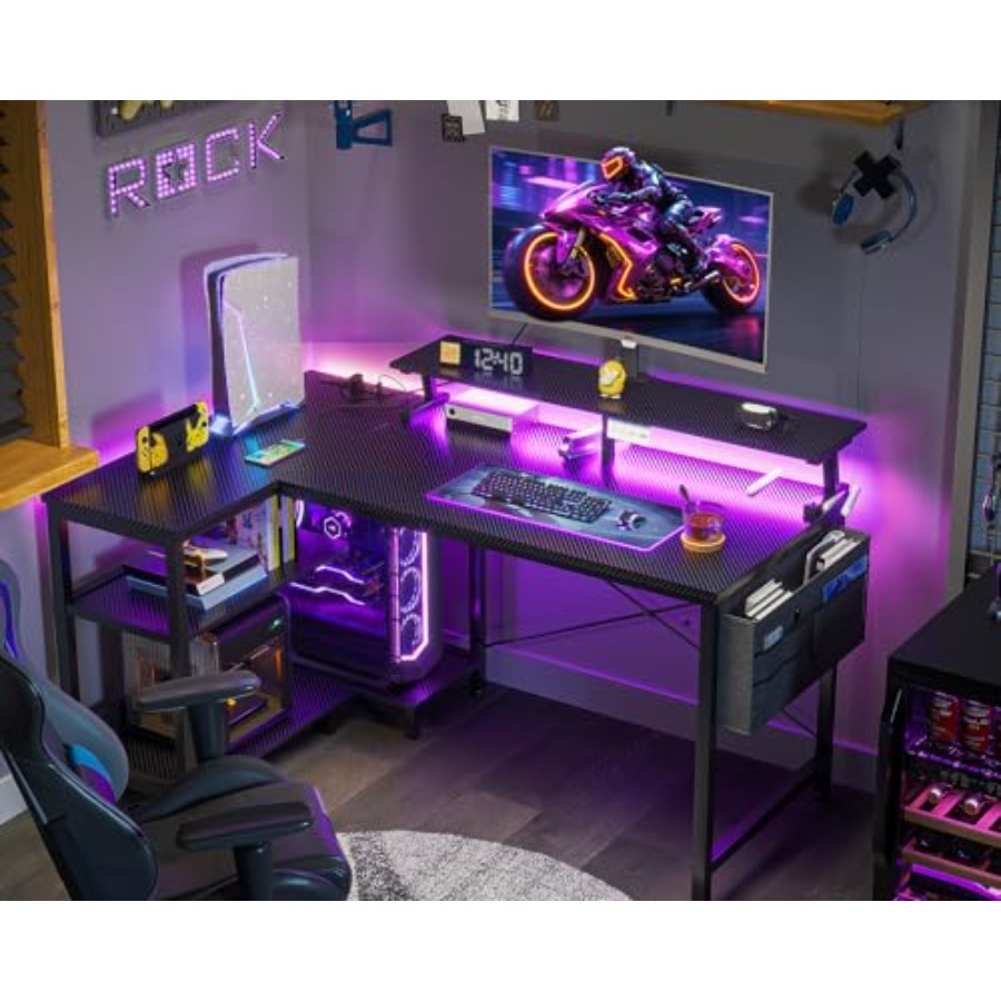 40 Inch Reversible L Shaped Ga - مراجعة Desk Setup Corner وسعره