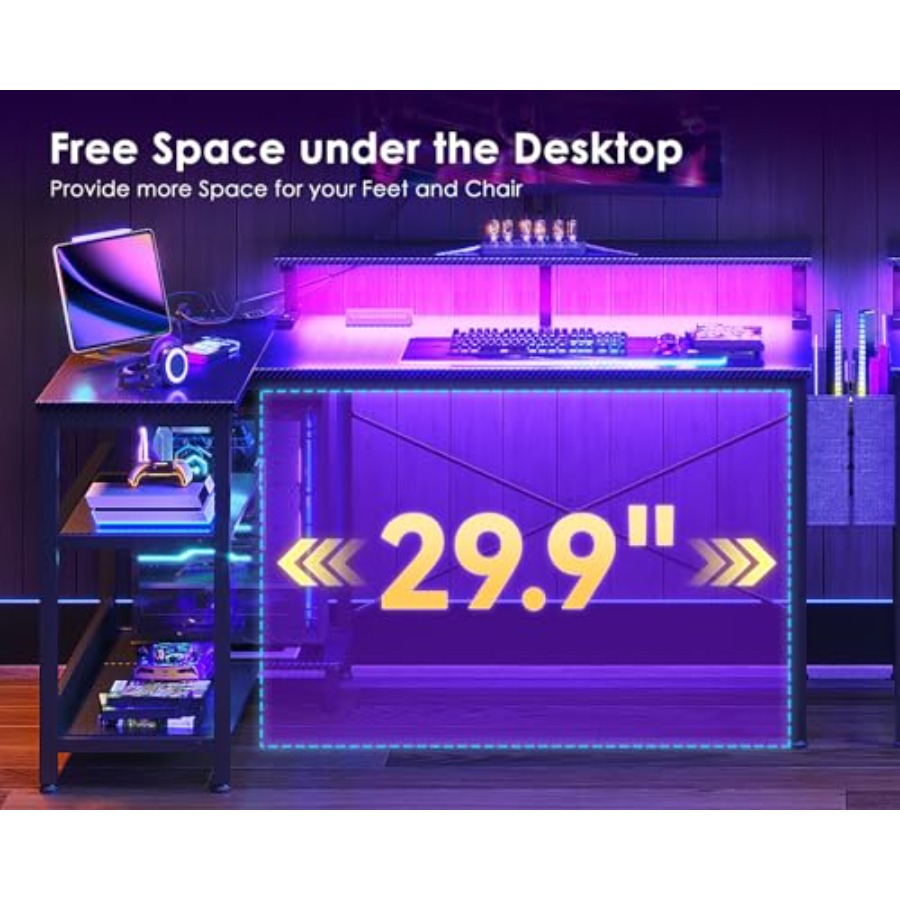 40 Inch Reversible L Shaped Ga - مراجعة Desk Setup Corner وسعره