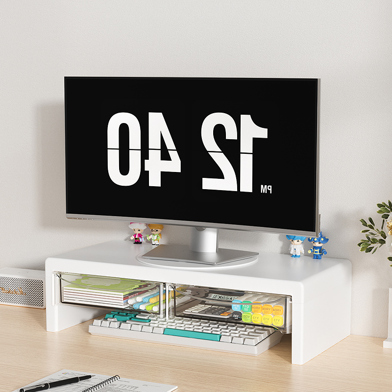 2-Tier Monitor Stand, Plastic  - مراجعة Desk Setup Riser وسعره