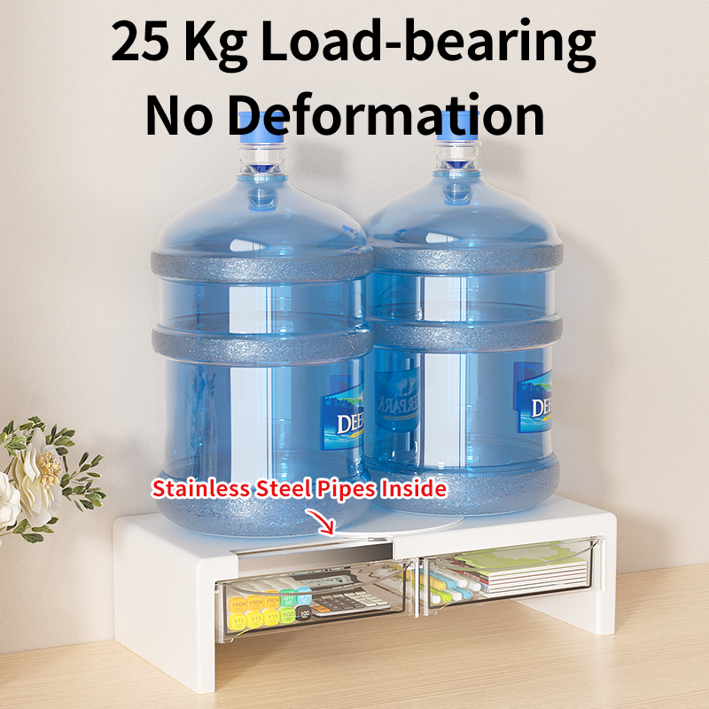 2-Tier Monitor Stand, Plastic  - مراجعة Desk Setup Riser وسعره