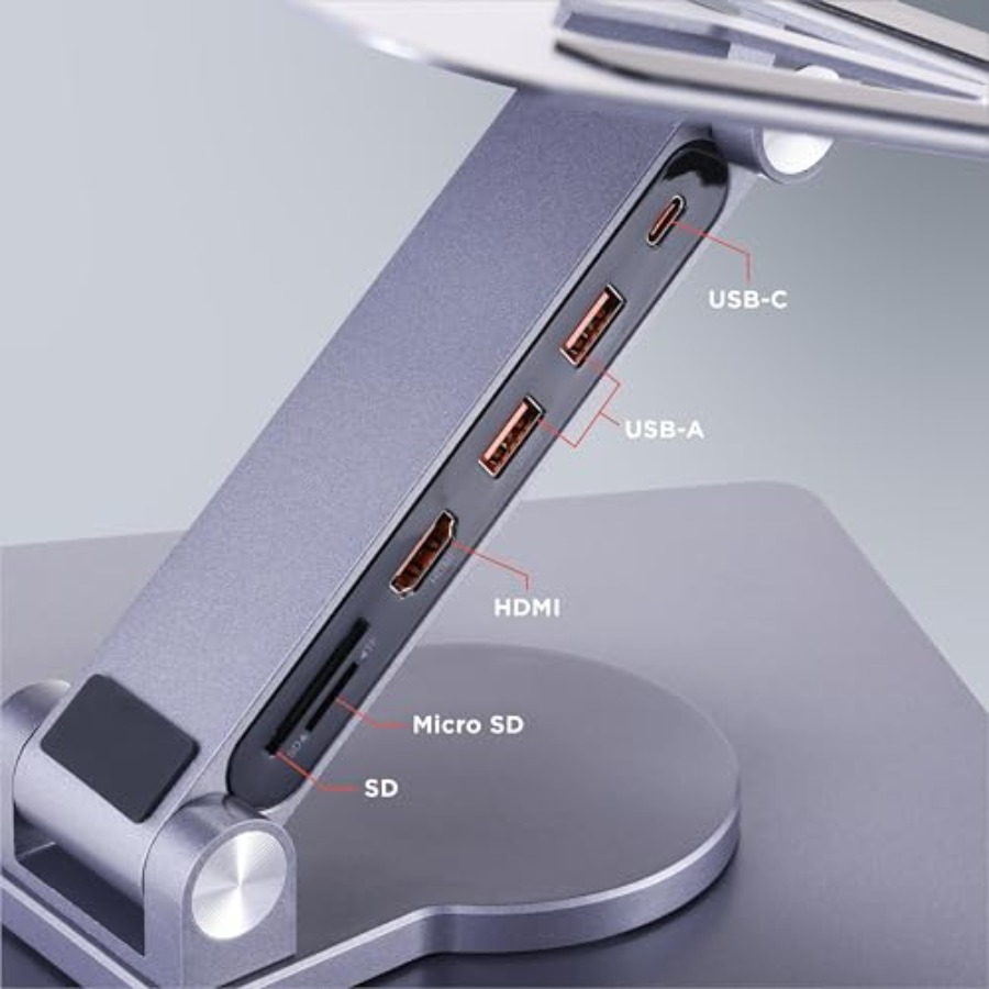 Desk setup laptop stand with a - مراجعة Desk Setup Black وسعره