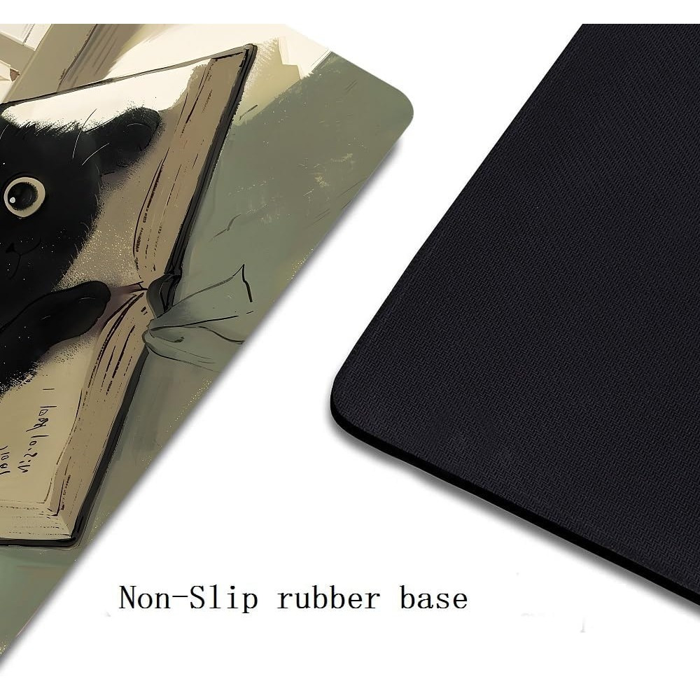 Cute Black Cat Mouse Pad Kawai - مراجعة Desk Setup Small وسعره
