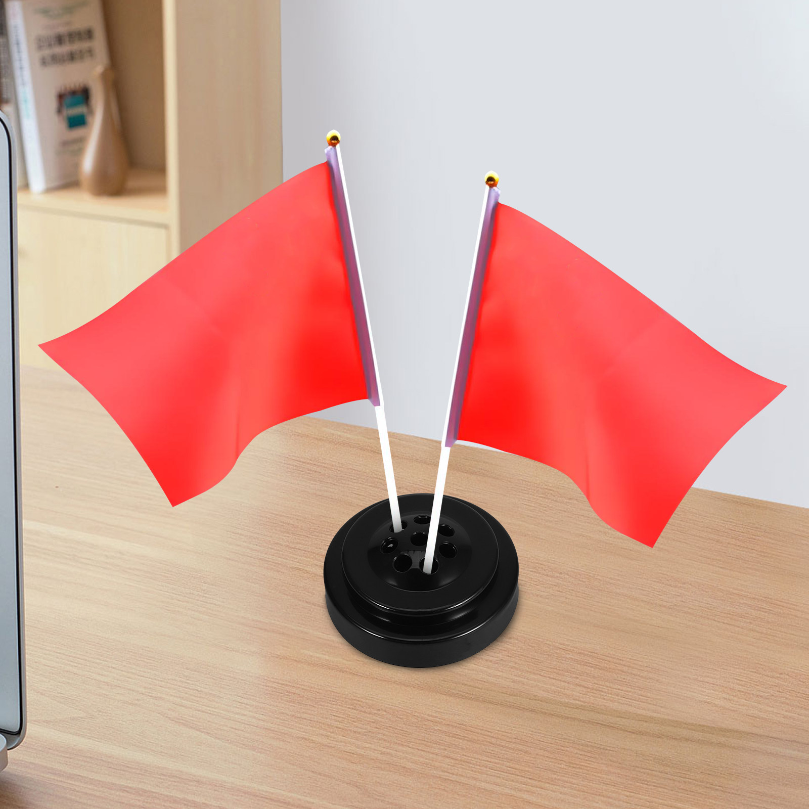 3Pcs Small Flag Holder Stand f - مراجعة Desk Setup Small وسعره
