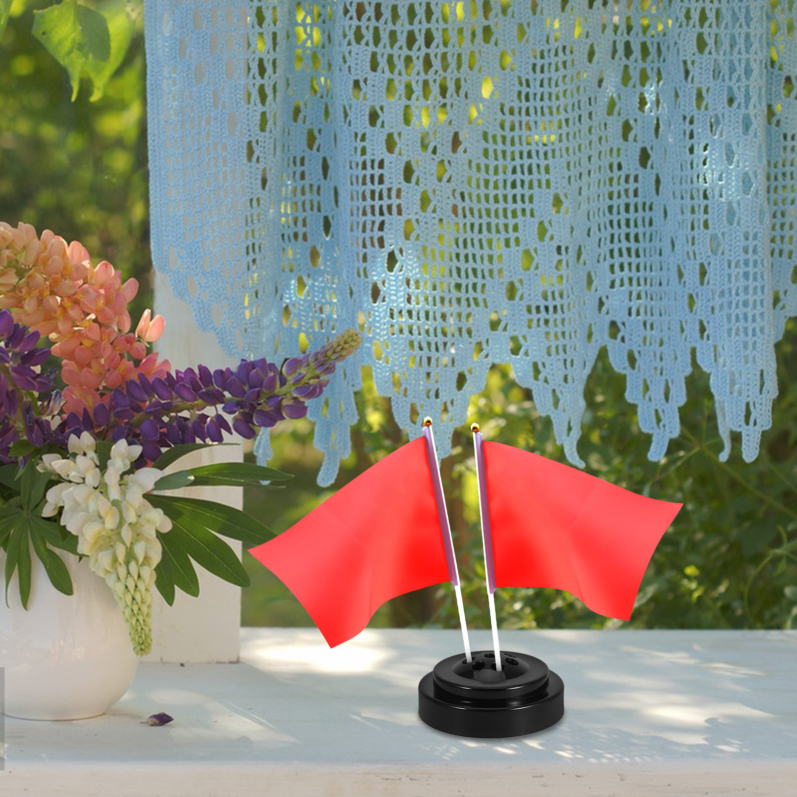 3Pcs Small Flag Holder Stand f - مراجعة Desk Setup Small وسعره