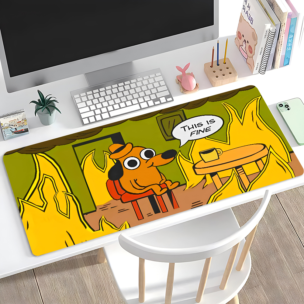 This Is Fine Dog Dachshund Mou - مراجعة Desk Setup Carpet وسعره
