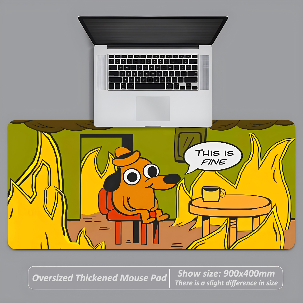 This Is Fine Dog Dachshund Mou - مراجعة Desk Setup Carpet وسعره