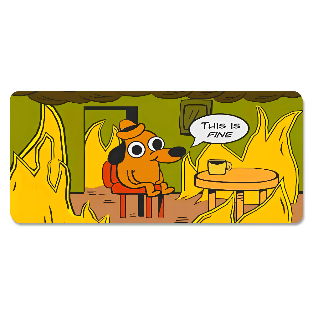 This Is Fine Dog Dachshund Mou - مراجعة Desk Setup Carpet وسعره