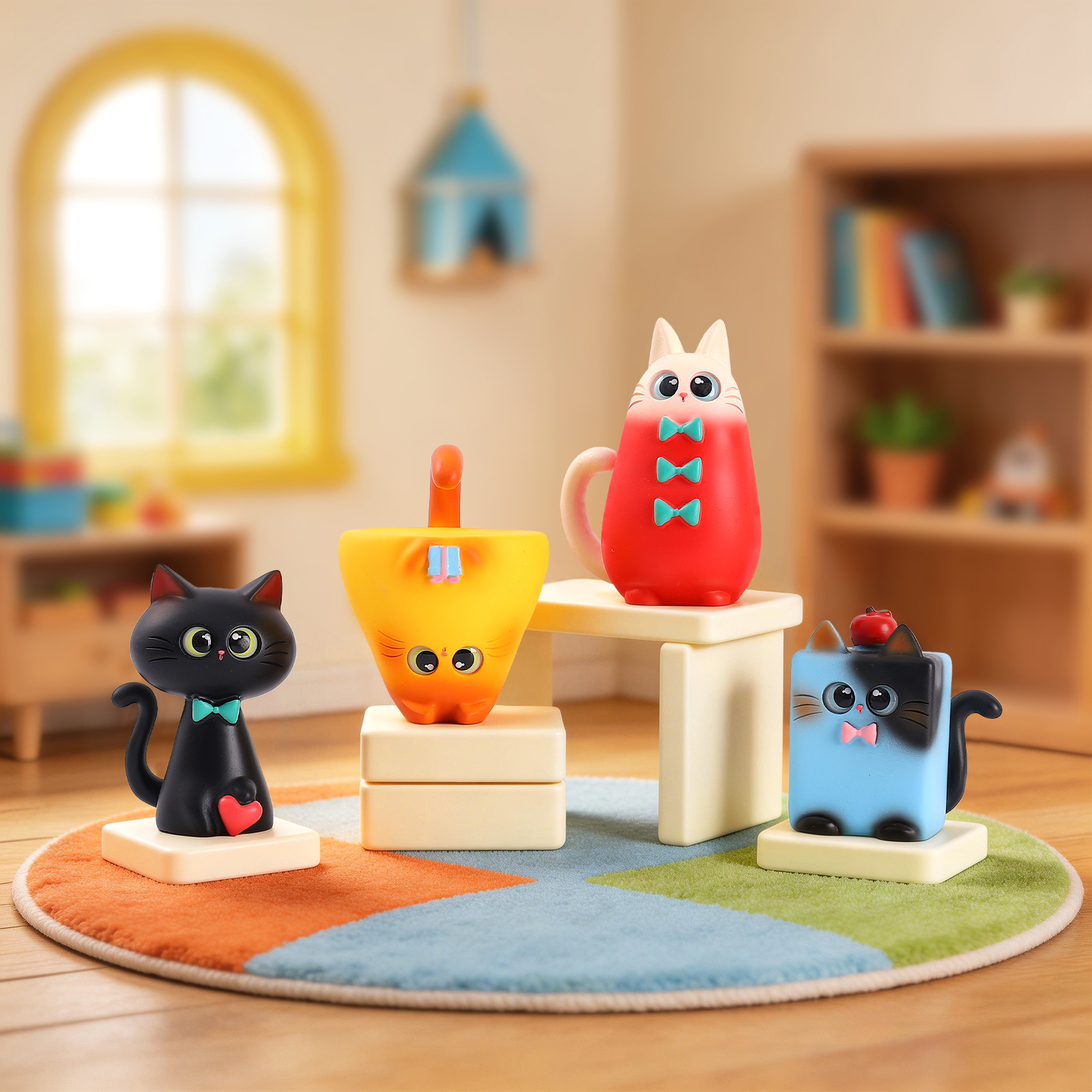 Blind Box Cat Figurine Resin C - مراجعة Desk Setup At Home وسعره