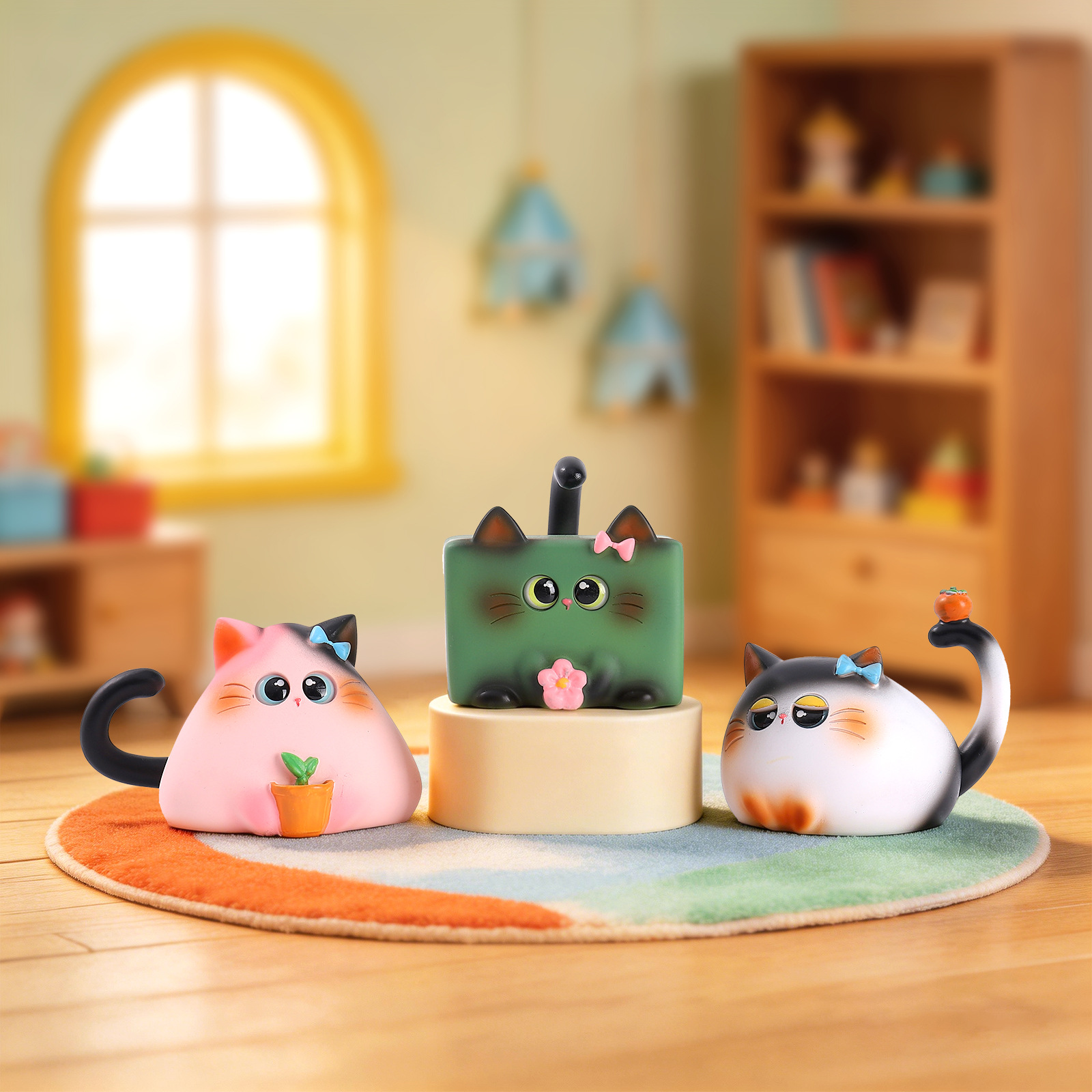 Blind Box Cat Figurine Resin C - مراجعة Desk Setup At Home وسعره