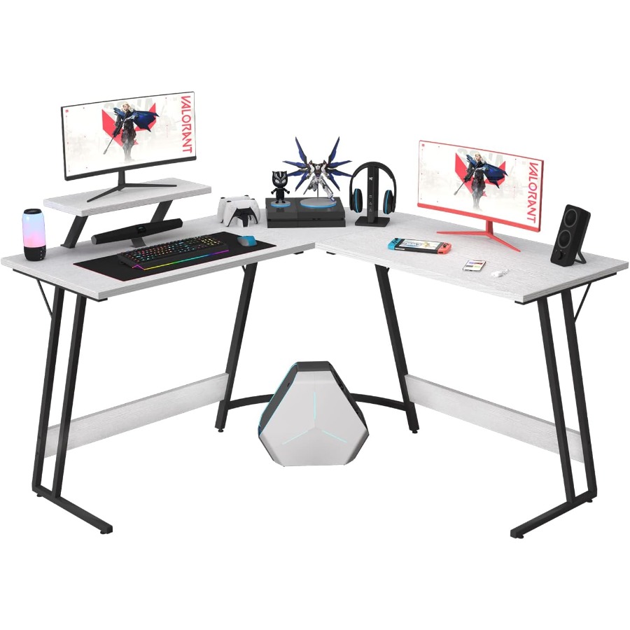 L Shaped Gaming Desk with Larg - مراجعة Desk Setup Corner وسعره
