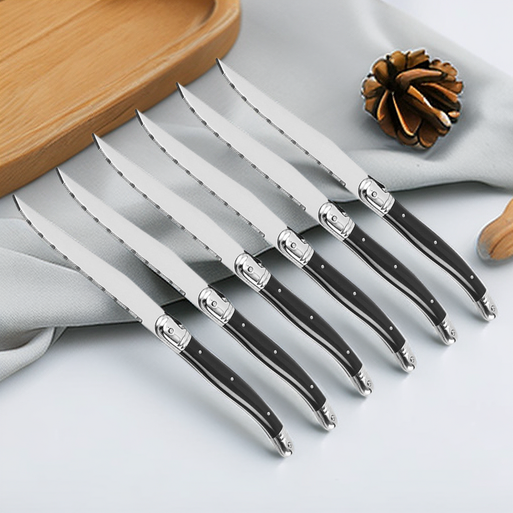 9'' Laguiole Steak Knives Set  - مراجعة Desk Setup Black وسعره