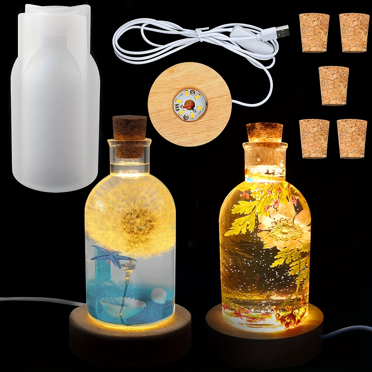 Drift Bottle Light Resin Mold  - مراجعة Desk Setup At Home وسعره