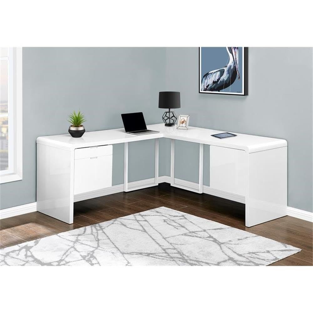 I 7582 Computer Desk, Home Off - مراجعة Desk Setup Corner وسعره