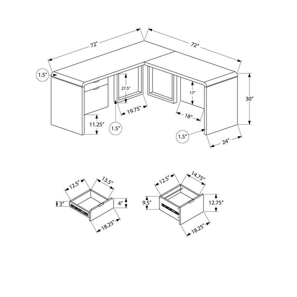 I 7582 Computer Desk, Home Off - مراجعة Desk Setup Corner وسعره
