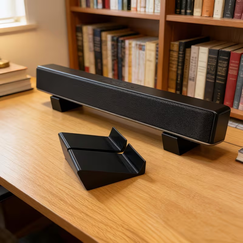 2pcs Universal SoundBar Stand  - مراجعة Desk Setup Design وسعره
