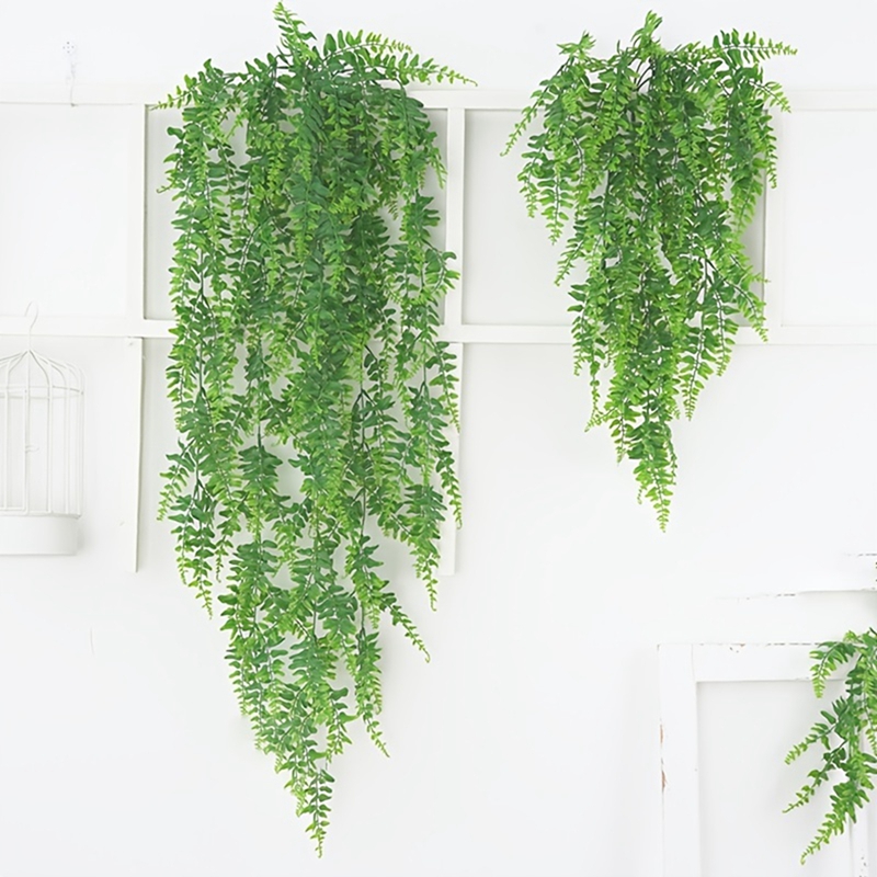 2/4PCS Green Artificial Plants - مراجعة Desk Setup At Home وسعره