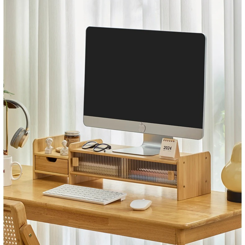 ‌Monitor Stand with Drawer-Adj - مراجعة Desk Setup Riser وسعره