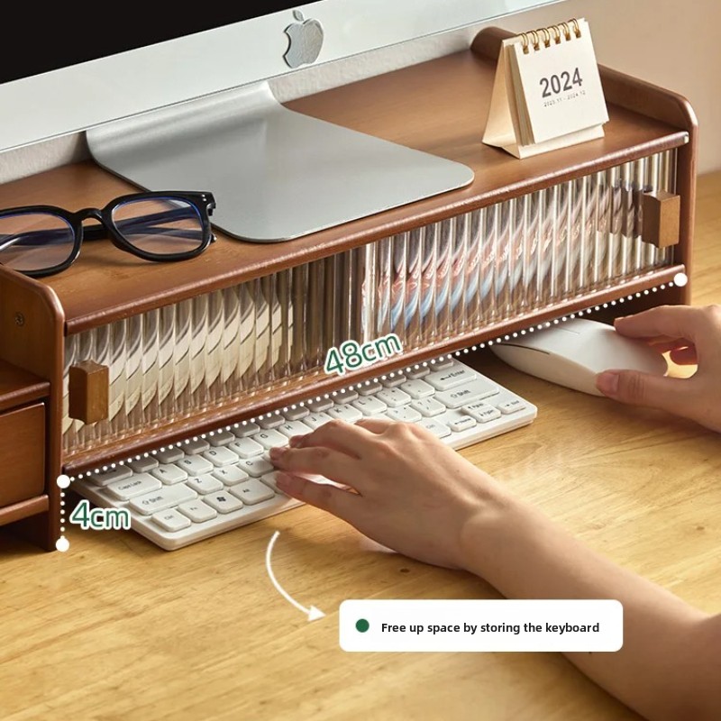 ‌Monitor Stand with Drawer-Adj - مراجعة Desk Setup Riser وسعره