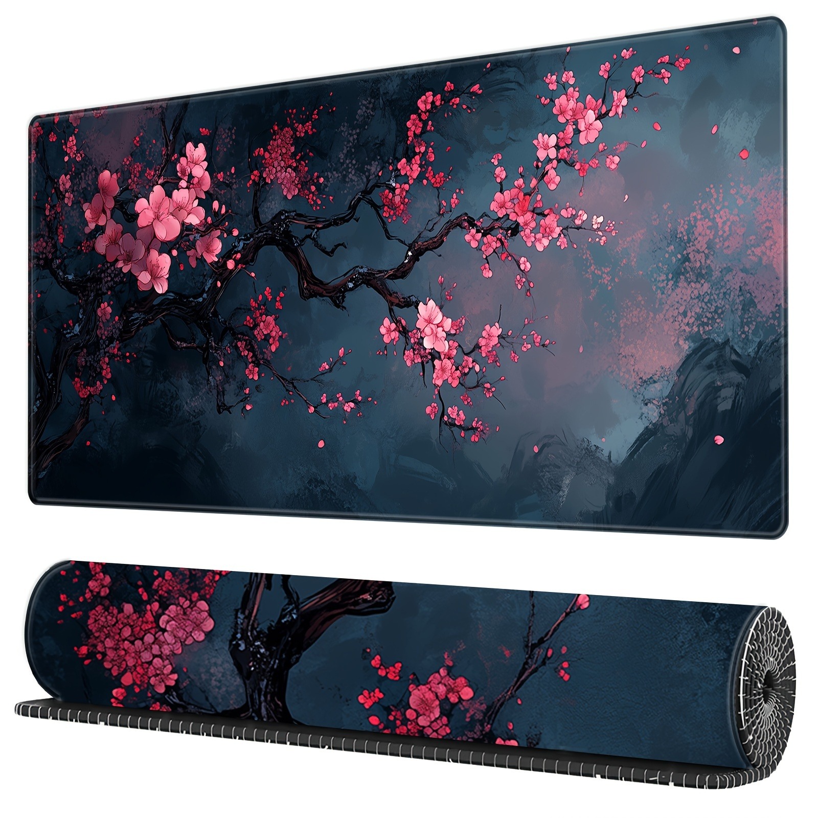 Night Cherry Blossom gaming mo - مراجعة Desk Setup Carpet وسعره
