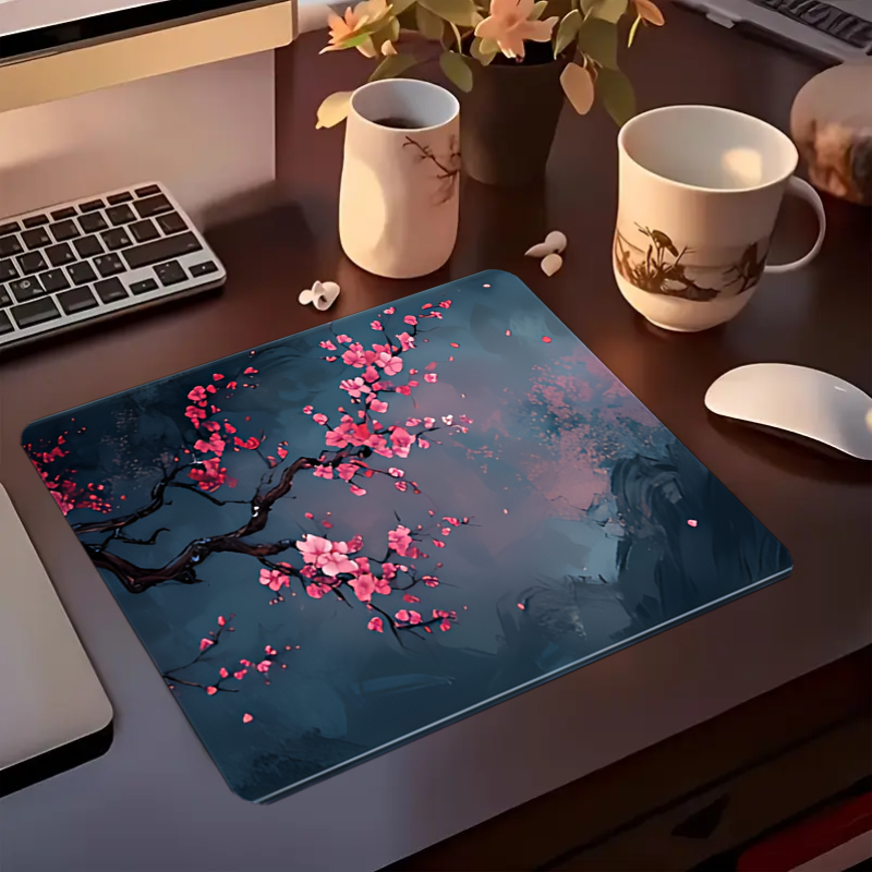 Night Cherry Blossom gaming mo - مراجعة Desk Setup Carpet وسعره