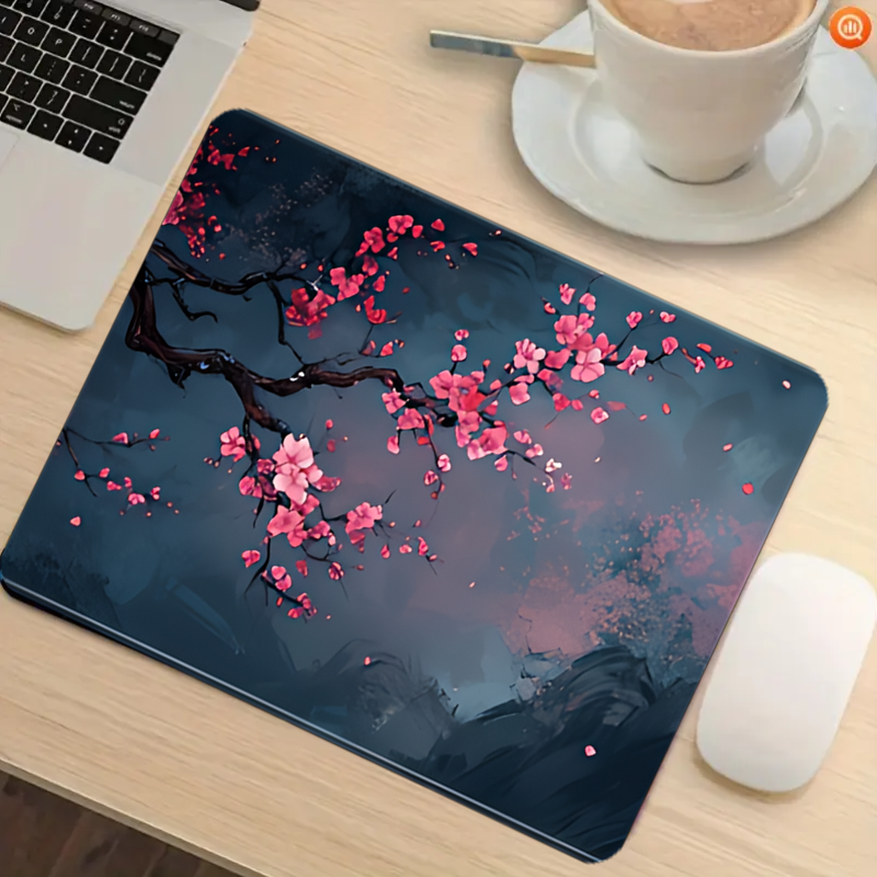 Night Cherry Blossom gaming mo - مراجعة Desk Setup Carpet وسعره
