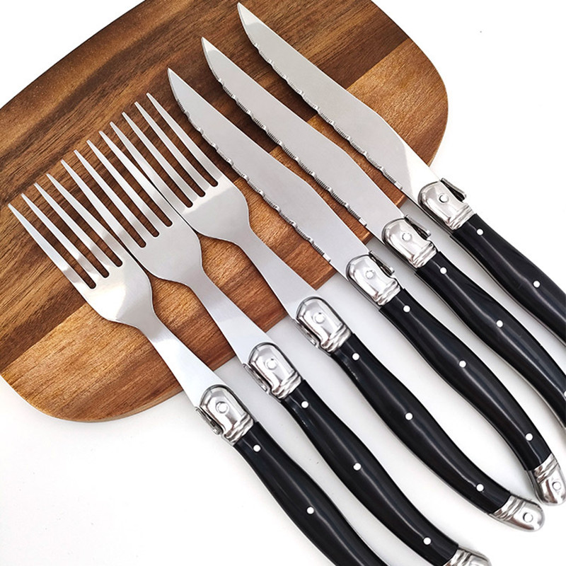8'' Laguiole Style Black Steak - مراجعة Desk Setup Black وسعره