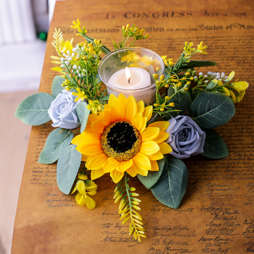 Simulation Sunflower Wreath Ca - مراجعة Desk Setup At Home وسعره