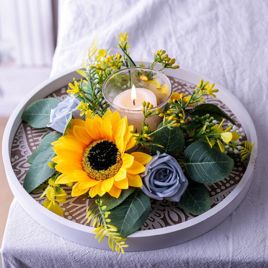 Simulation Sunflower Wreath Ca - مراجعة Desk Setup At Home وسعره