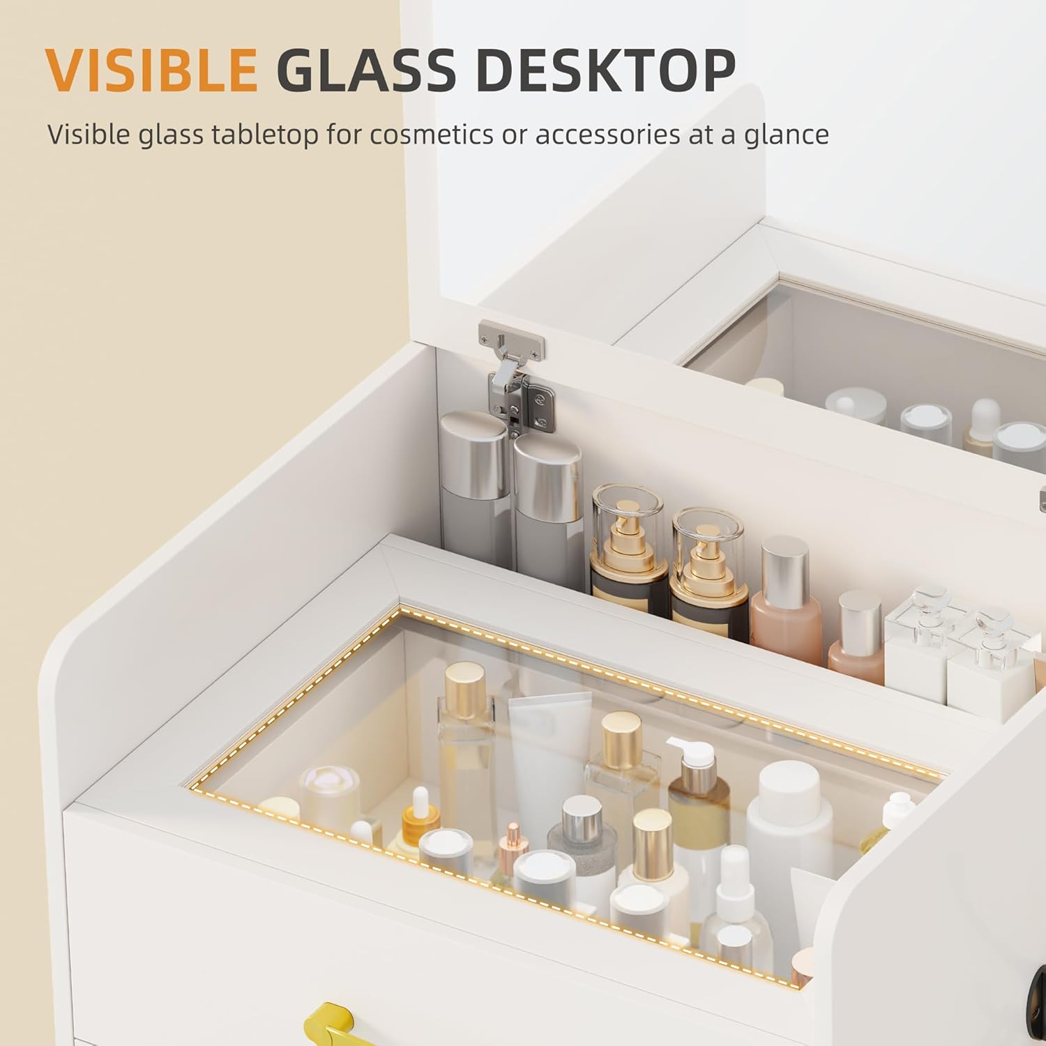 Gurexl 3 in 1 Vanity Desk with - مراجعة Desk Setup Small وسعره