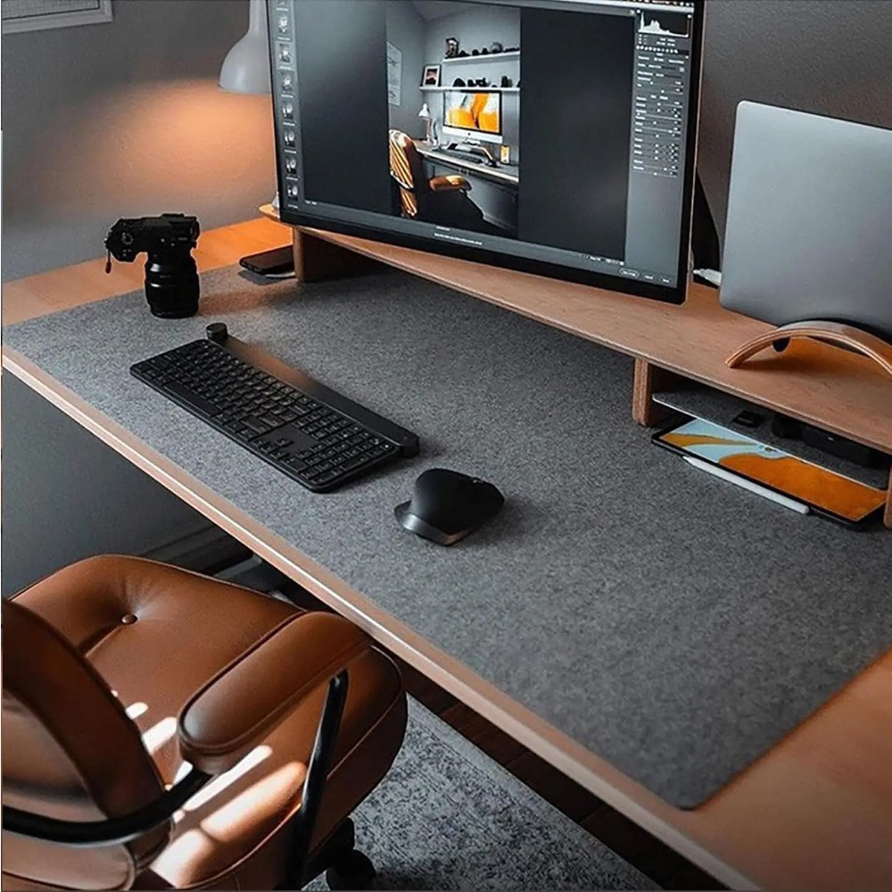 Felt Desk Mat Computer Mat for - مراجعة Desk Setup Carpet وسعره