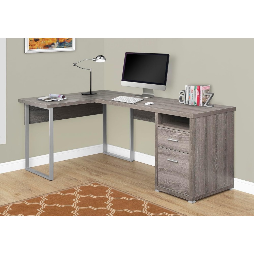 I 7255 Computer Desk, Home Off - مراجعة Desk Setup Corner وسعره
