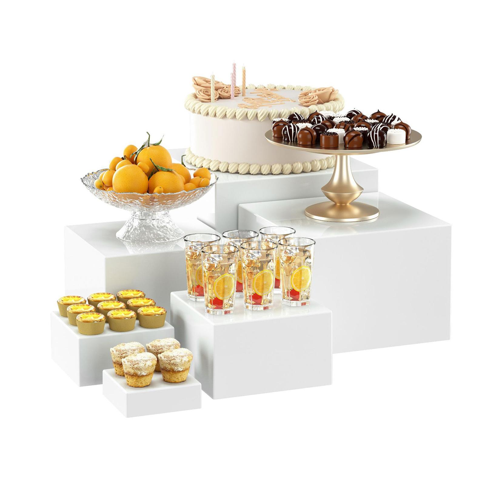 6x Acrylic Buffet Riser Desser - مراجعة Desk Setup Riser وسعره