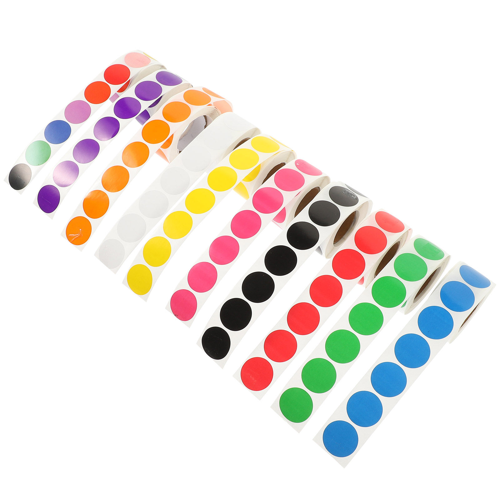 10 Rolls Color Coded Dot Stick - مراجعة Desk Setup Small وسعره