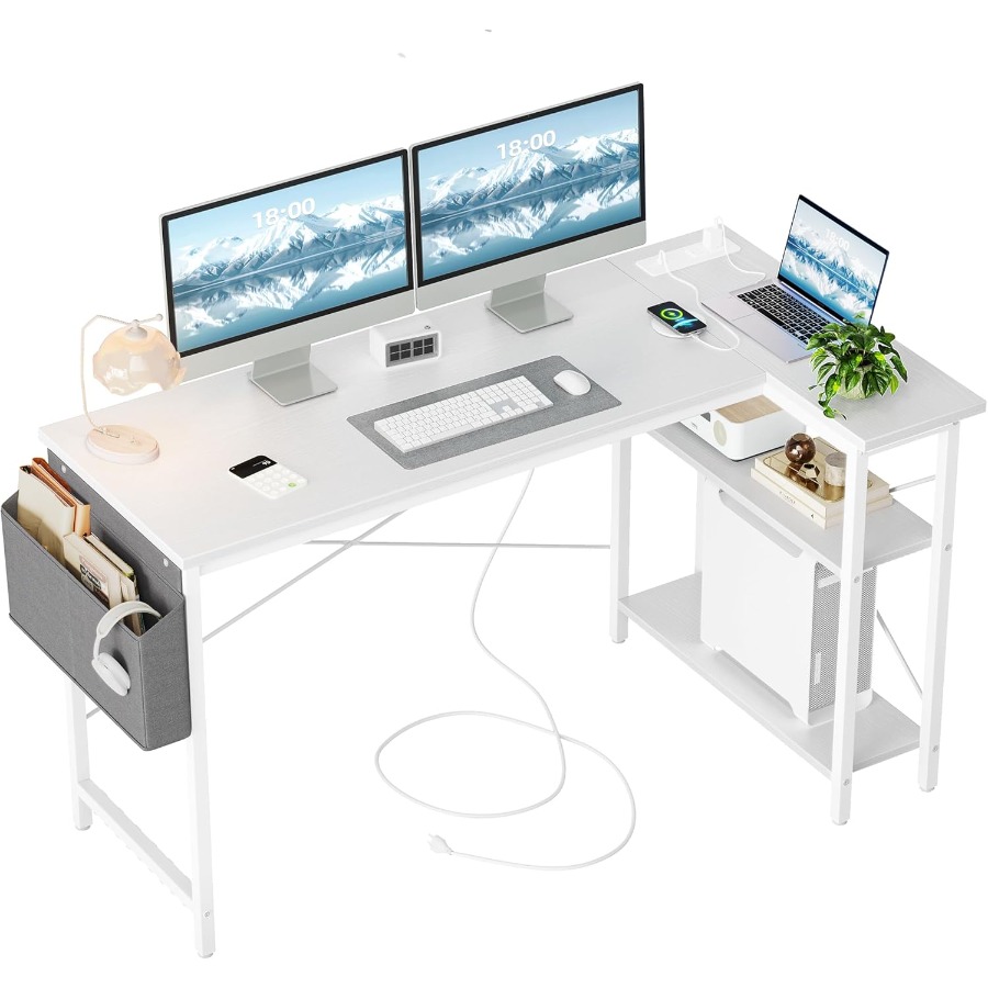 L Shaped Computer Desk with Bu - مراجعة Desk Setup Corner وسعره