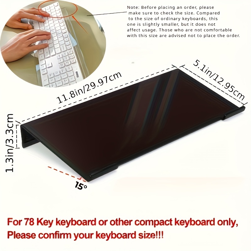 Acrylic keyboard stand, transp - مراجعة Desk Setup Design وسعره