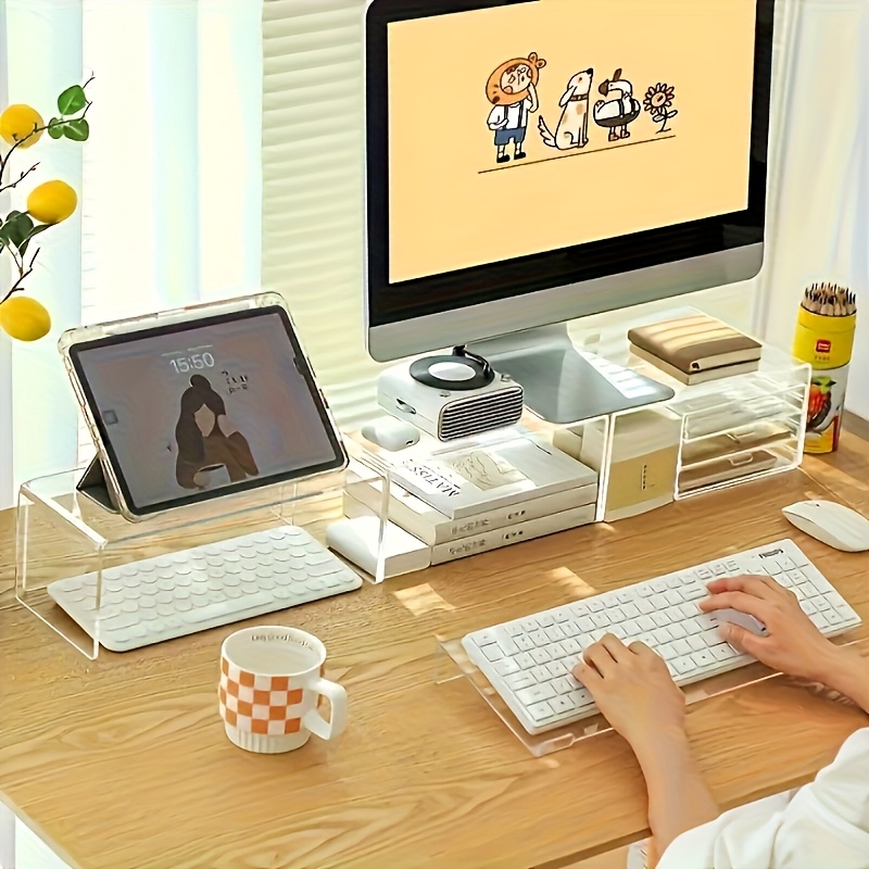 Acrylic keyboard stand, transp - مراجعة Desk Setup Design وسعره
