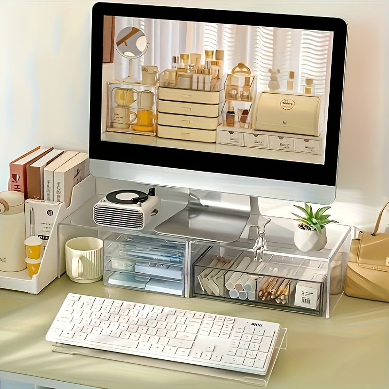 Acrylic keyboard stand, transp - مراجعة Desk Setup Design وسعره