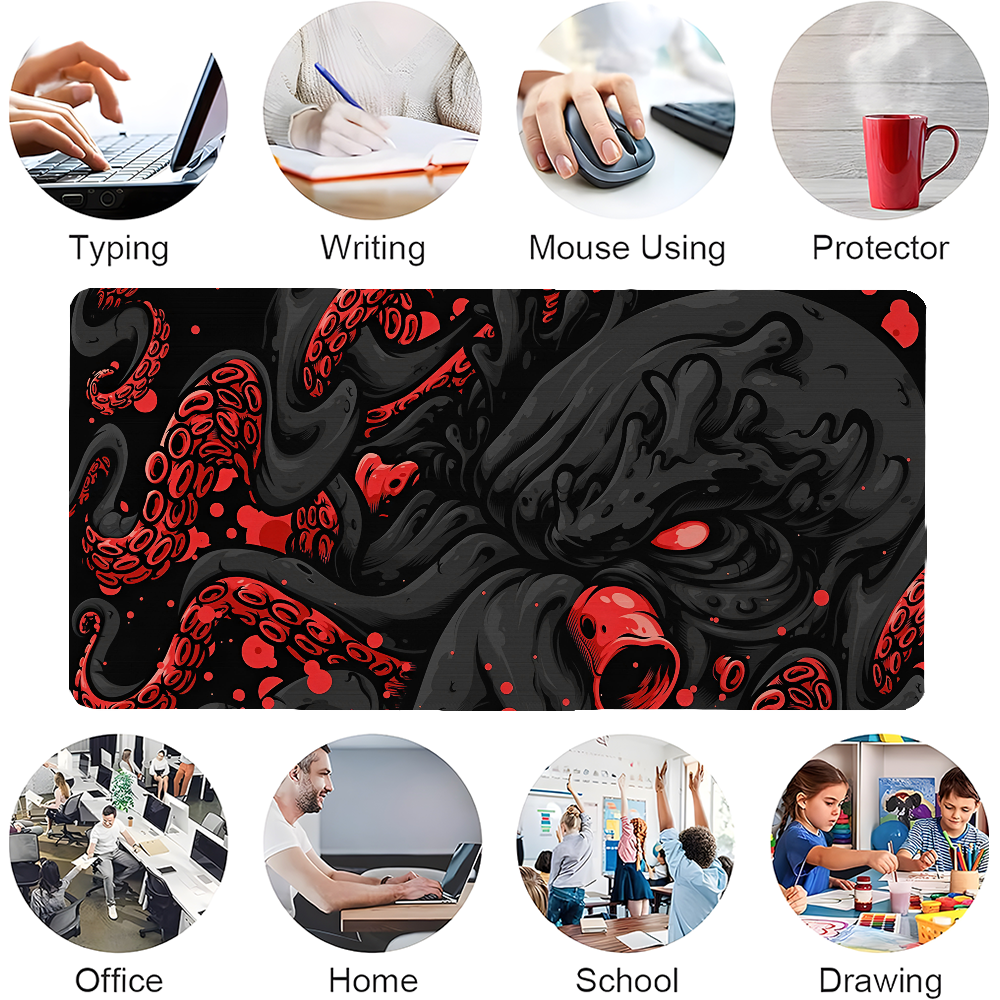 Octopus Monster Mousepad Large - مراجعة Desk Setup Carpet وسعره