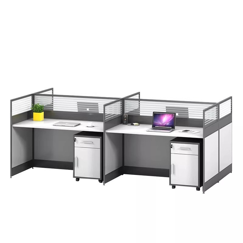 White Office Desk for 2 4 or 6 - مراجعة Desk Setup Corner وسعره